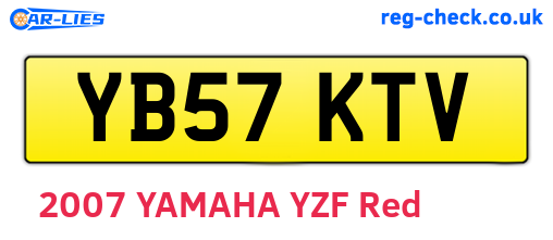 YB57KTV are the vehicle registration plates.