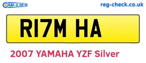 R17MHA are the vehicle registration plates.