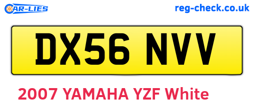 DX56NVV are the vehicle registration plates.