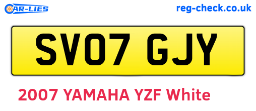 SV07GJY are the vehicle registration plates.