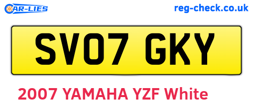 SV07GKY are the vehicle registration plates.