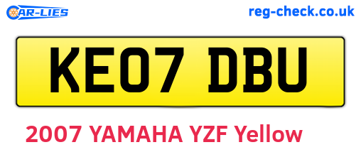 KE07DBU are the vehicle registration plates.