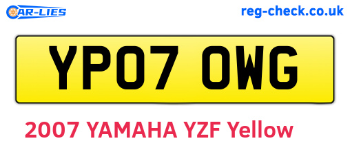 YP07OWG are the vehicle registration plates.