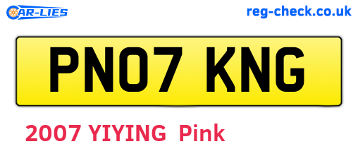 PN07KNG are the vehicle registration plates.