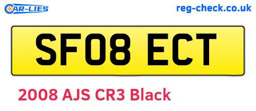 SF08ECT are the vehicle registration plates.