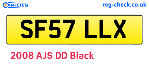 SF57LLX are the vehicle registration plates.