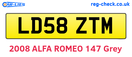LD58ZTM are the vehicle registration plates.
