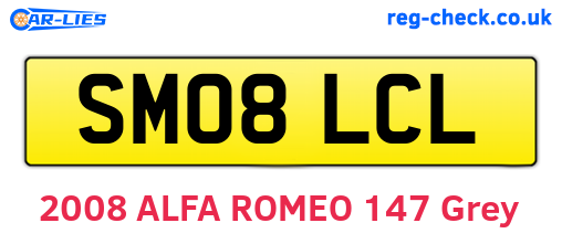 SM08LCL are the vehicle registration plates.