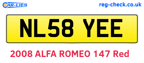 NL58YEE are the vehicle registration plates.