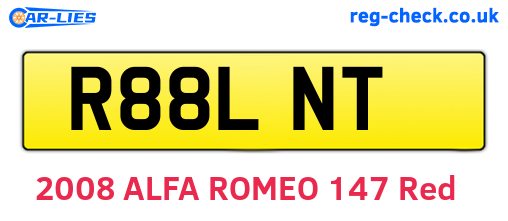 R88LNT are the vehicle registration plates.