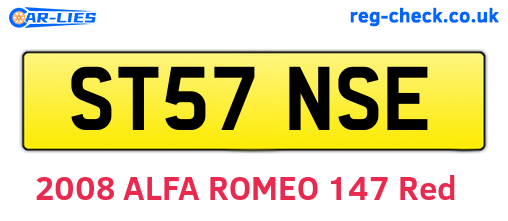 ST57NSE are the vehicle registration plates.