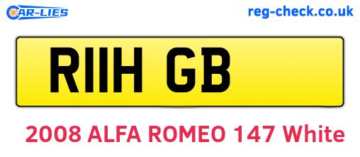R11HGB are the vehicle registration plates.