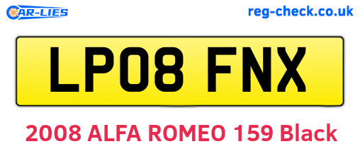 LP08FNX are the vehicle registration plates.