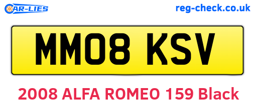 MM08KSV are the vehicle registration plates.