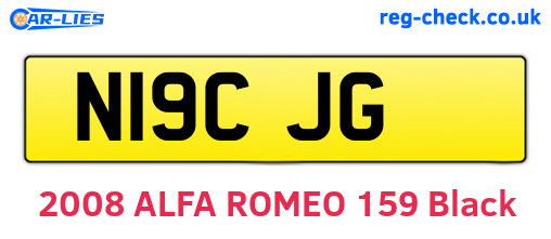 N19CJG are the vehicle registration plates.