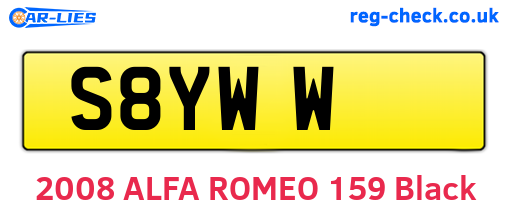 S8YWW are the vehicle registration plates.