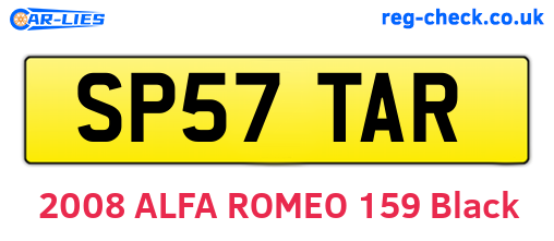 SP57TAR are the vehicle registration plates.