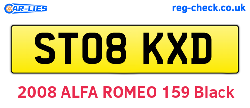 ST08KXD are the vehicle registration plates.