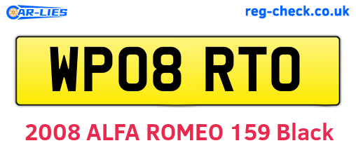 WP08RTO are the vehicle registration plates.