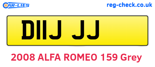 D11JJJ are the vehicle registration plates.