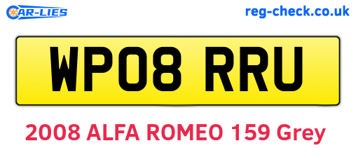 WP08RRU are the vehicle registration plates.