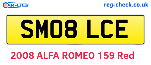 SM08LCE are the vehicle registration plates.