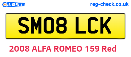 SM08LCK are the vehicle registration plates.