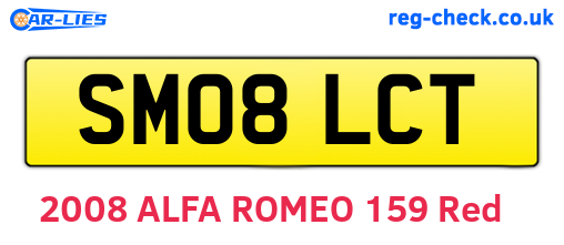 SM08LCT are the vehicle registration plates.