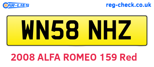 WN58NHZ are the vehicle registration plates.