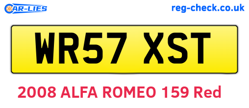 WR57XST are the vehicle registration plates.