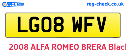 LG08WFV are the vehicle registration plates.