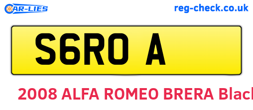 S6ROA are the vehicle registration plates.