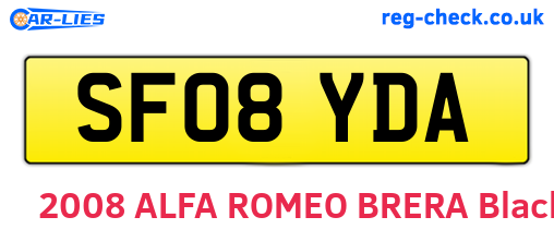 SF08YDA are the vehicle registration plates.