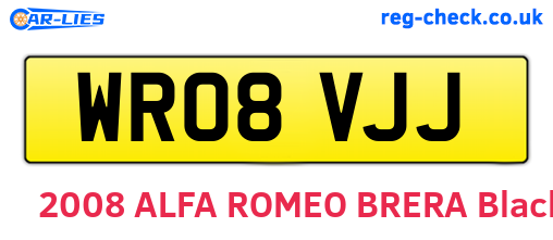 WR08VJJ are the vehicle registration plates.