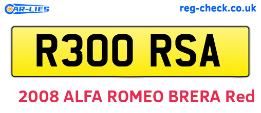 R300RSA are the vehicle registration plates.