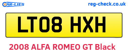 LT08HXH are the vehicle registration plates.