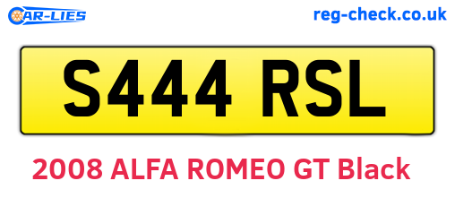 S444RSL are the vehicle registration plates.