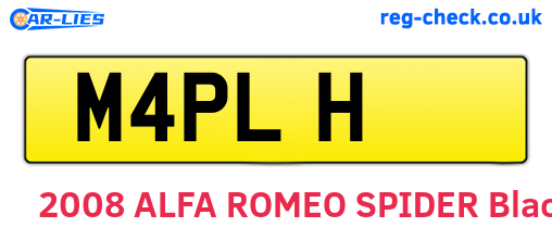 M4PLH are the vehicle registration plates.