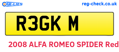 R3GKM are the vehicle registration plates.