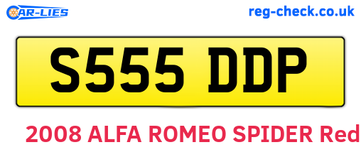 S555DDP are the vehicle registration plates.