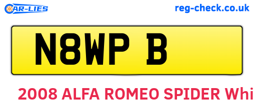 N8WPB are the vehicle registration plates.