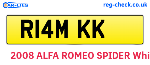 R14MKK are the vehicle registration plates.