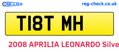 T18TMH are the vehicle registration plates.