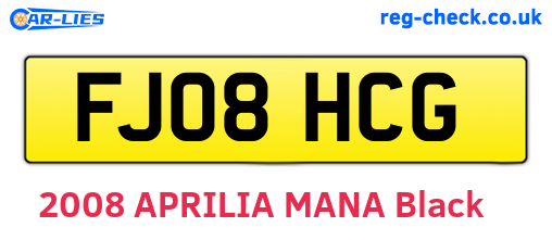 FJ08HCG are the vehicle registration plates.