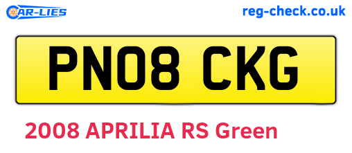 PN08CKG are the vehicle registration plates.