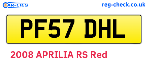 PF57DHL are the vehicle registration plates.