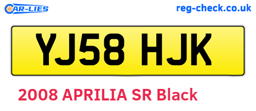 YJ58HJK are the vehicle registration plates.