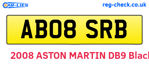 AB08SRB are the vehicle registration plates.