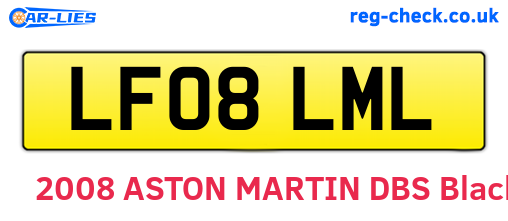 LF08LML are the vehicle registration plates.