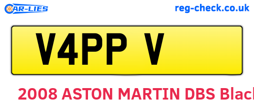 V4PPV are the vehicle registration plates.